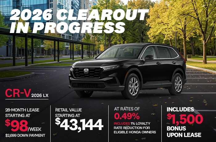 Bannière de Promotion CR-V 2026
